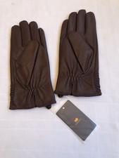  BisonDenim Brown Leather Gloves with Cashmere Lining Size XXL 