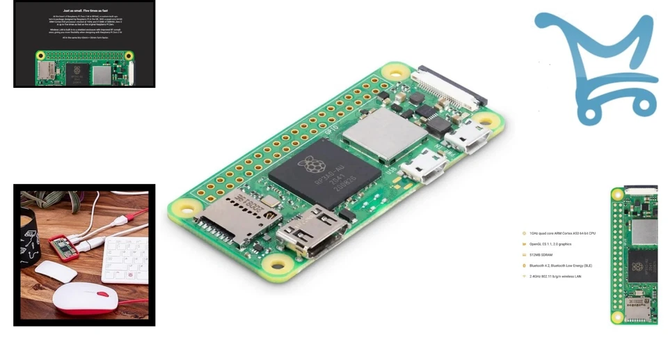 Computadora integrada placa única 512 MB de RAM Wi-Fi Bluetooth Linux 2,76 x 2,76 pulgadas Foto 2 de 4