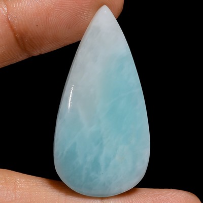 100% Natural Amazonite Pear Cabochon Drilled Gemstone 45 Ct. 40X20X6 mm A-34351