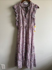 BB Dakota Floral Boho Maxi Dress NWT Medium Ruffle Tiered Cottagecore