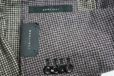 Boglioli Dover Mauve Pink Houndstooth Flannel Wool Sport Coat Jacket 40R NEW