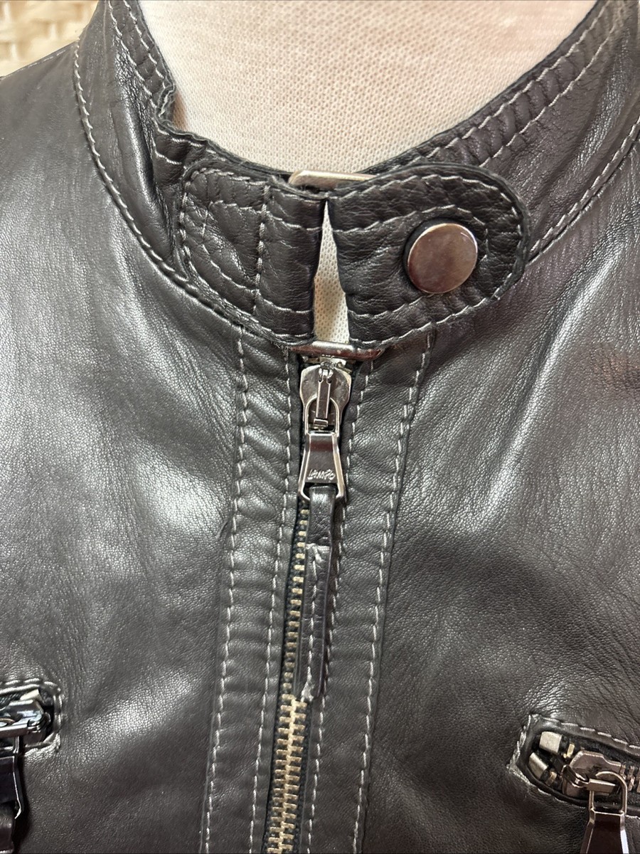 ANNA PIAZZA PITTI FIRENZE GENUINE LEATHER JACKET Italy Sz.40