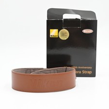Nikon 100th Anniversary Premium Camera Strap Accessory Brown Top Mint US STOCK