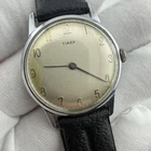 Timex 32mm 1960’s Silver Tone Mens Vintage Mechanical Handwind Watch Runs