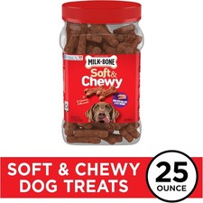 Milk-Bone Soft  Chewy Dog Treats, Beef  Filet Mignon Recipe, 25 Ounce