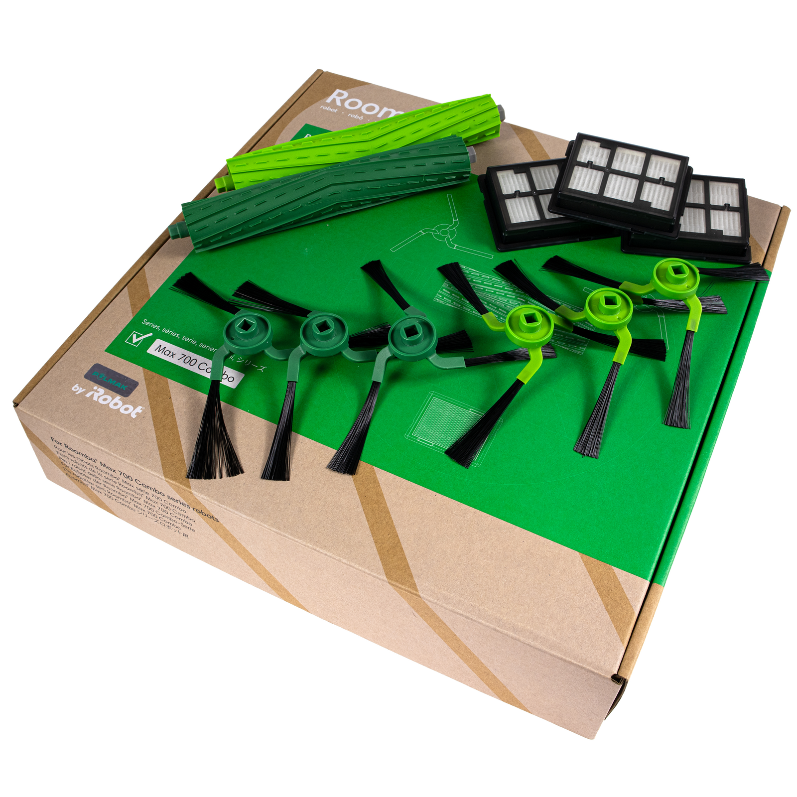 ORIGINAL Nachfüllpack für iRobot Roomba Max 705/707 Combo Filter & Seitenbürsten