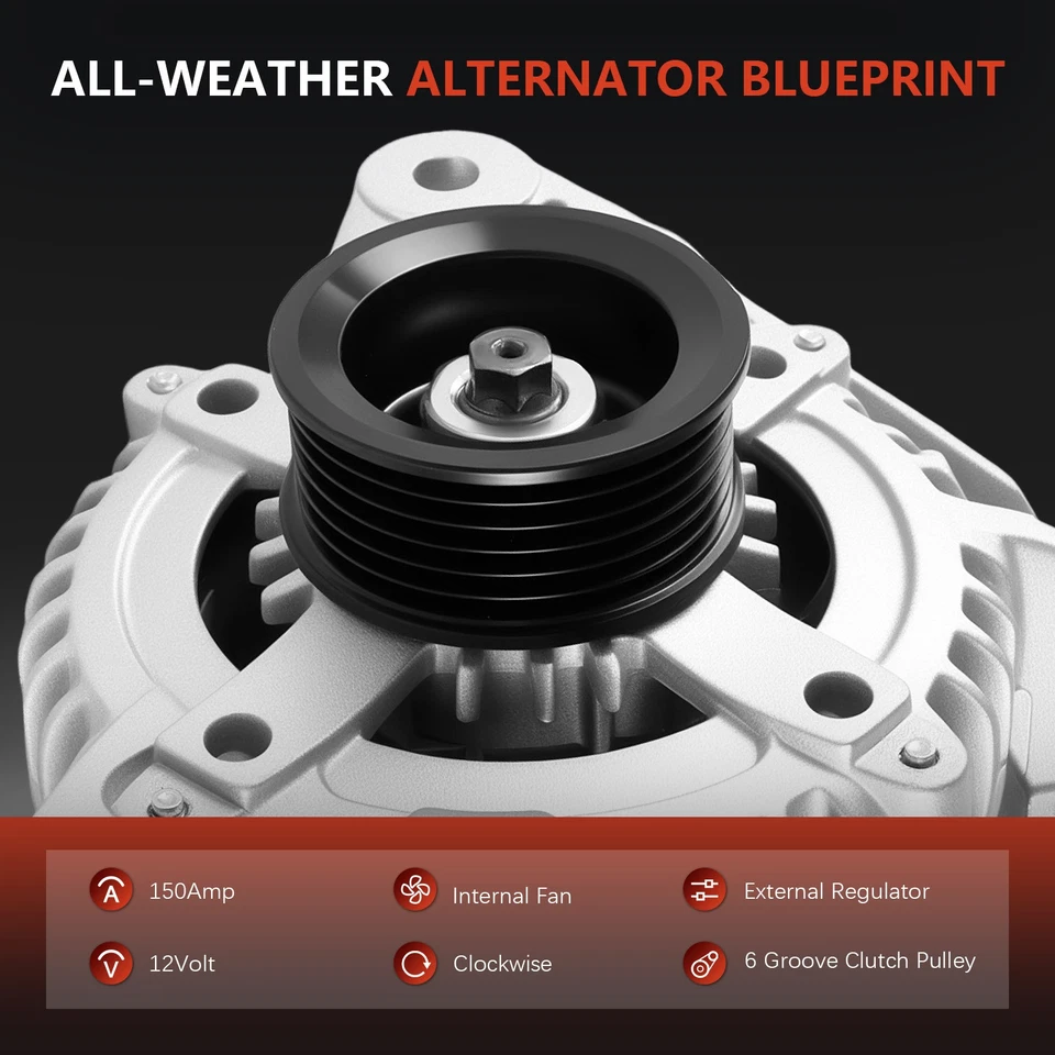 Alternator For Cadillac DTS V8 4.6L 2006 2007 2008 2009 2010 2011 20843302/11178 Foto 2 de 4