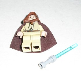 Lego Star Wars OBI-WAN KENOBI (Young, Brown Hood & Cape) Minifigure 7665 *Minty*