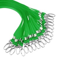 50 Lanyards, 17 Zoll, Nylon, Mit Clip & Drehverschluss, FüR Id, DunkelgrüN