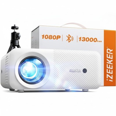 Mini Bluetooth Beamer 1080P Full HD Tragbares Heimkino 250'' Bildschirm