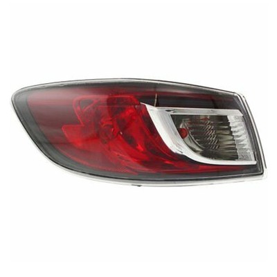 For 2010-2013 Mazda3 Rear Left Tail Lights Red & Clear Plastic BBM4-51-160F V