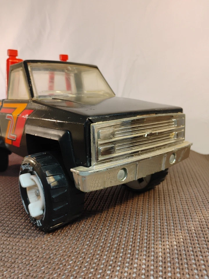 🔥1983 tonka Black truck #2 Race 2 Win Dump Truck! Vintage Chevy Silverado  - Image 3 of 4