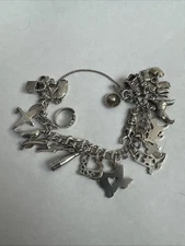 James Avery Sterling Silver 925 Charm Bracelet 19 Charms HEAVY