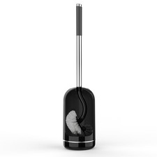 SetSail Toilet Brush and Holder Set, Compact Size Curved Toilet Bowl Brush for B