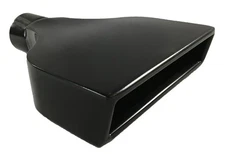 Exhaust Tip 7.75 X 2.25" Outlet 10.00" Long 2.50" Inlet Rolled Slant Rectangle B