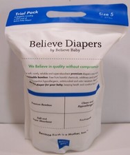 Believe Baby 100 Bamboo Viscose Baby Diapers Size 5 27lbs 6 Count  Baby Wipes