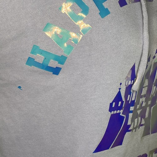 Disney Happiest Place On Earth Iridescent Purple Hoodie Parks Exclusive Womens M - Picture 7 of 7