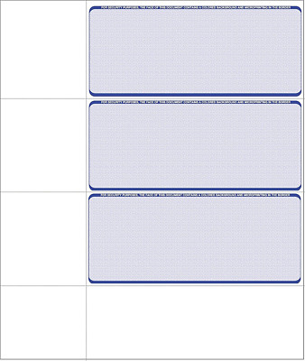 Computer Check Paper - Blank Personal Wallet Checks 3 on a Page - Compatible wit