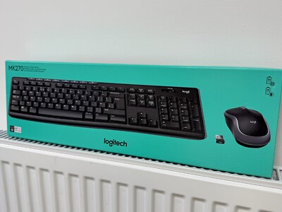 Logitech MK270 Kabellose Tastatur und Maus Combo Full-Size Ziffernblock Eng UK