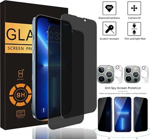 Pour iPhone 15 14 13 12 11 Pro Max Protection de la vie privée Protecteur d'écran en verre trempé