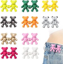 HOT Cute jeans bear pins, no sew waist button...