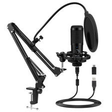 USB Condenser Microphone 192KHZ/24BIT Professional Vocal Recording Condenser Mic