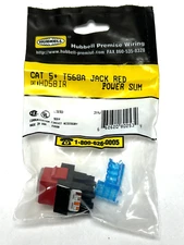 Lot of 500x Hubbell HD58IR RED Network Connector Keystone Cat 5+ T568A