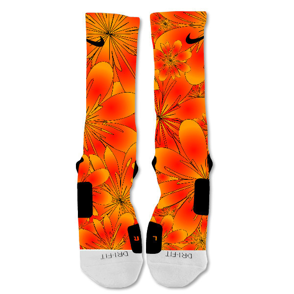 nike flower printed socks