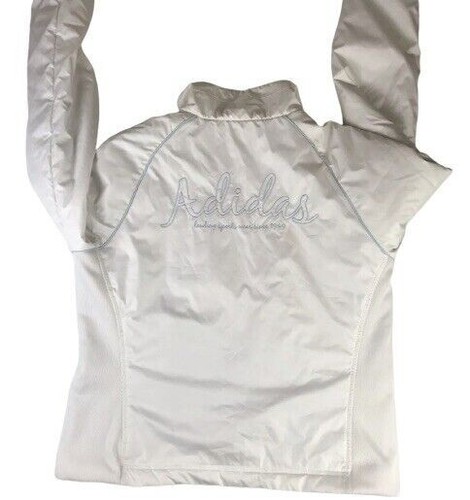 Adidas Vintage White Zip Up Jacket Size 14 - Bild 6 von 11