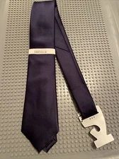 Perry Ellis Navy Solid Satin Tie
