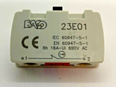 Baco Controls -   23E01NC Industrial Contact Module Push Switch 10 A - 400 VAC 