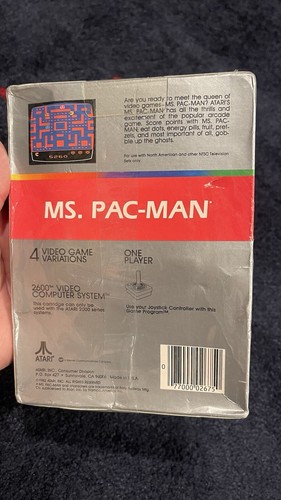 SUPER RARE 1982 Ms. Pac-Man Factory Sealed - Atari 2600 Original Release - Picture 10 of 14
