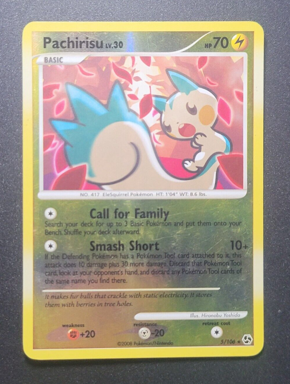 Pachirisu Great Encounters (Reverse Holo) 5/106 - Pokemon TCG 2008 - NM/LP