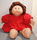 Vintage Cabbage Patch Kids Doll 1985 Brown Hair Brown Eyes Dimples And 1 Tooth