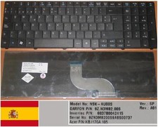 Keyboard qwerty Spanish Acer TM8571 AS5741G NSK-AU00S 9Z.N3M82.00S KB.I170A.105