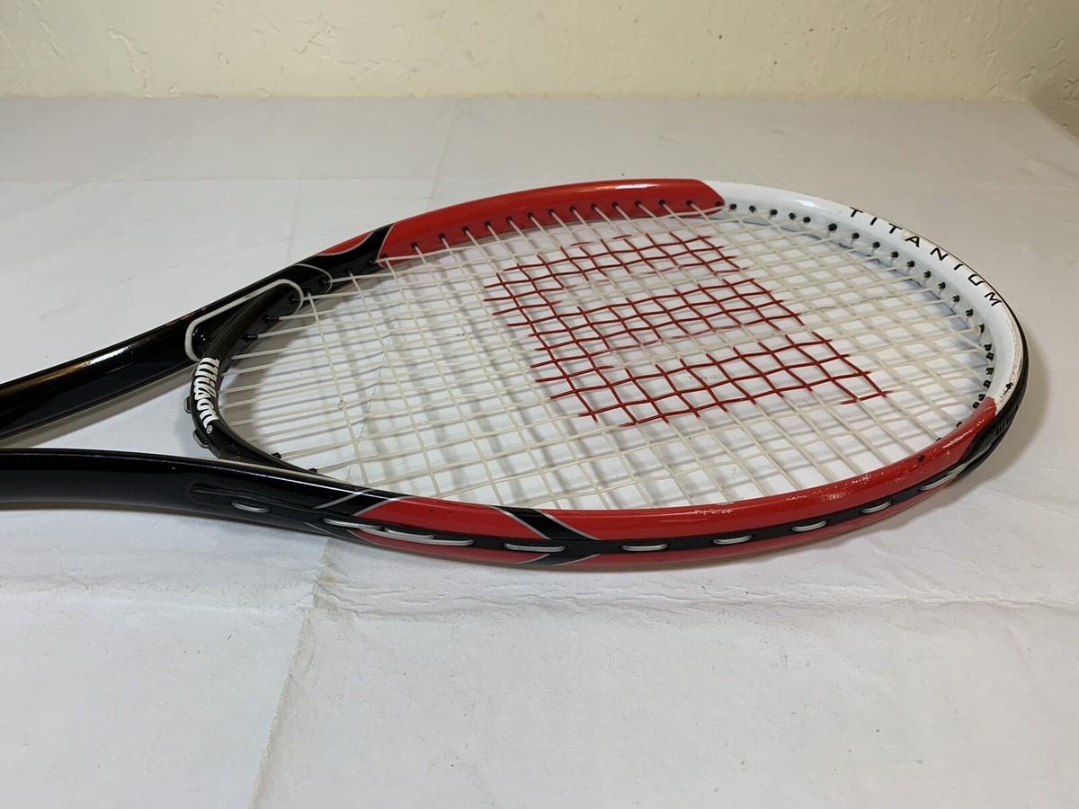 Roger Federer Wilson Titanium Tennis Racquet 27 in 4 1/4 Grip | eBay
