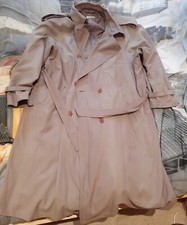Vintage Living Double Breasted Long Full Lenght Beige Trench Coat 70s 16uk.new.