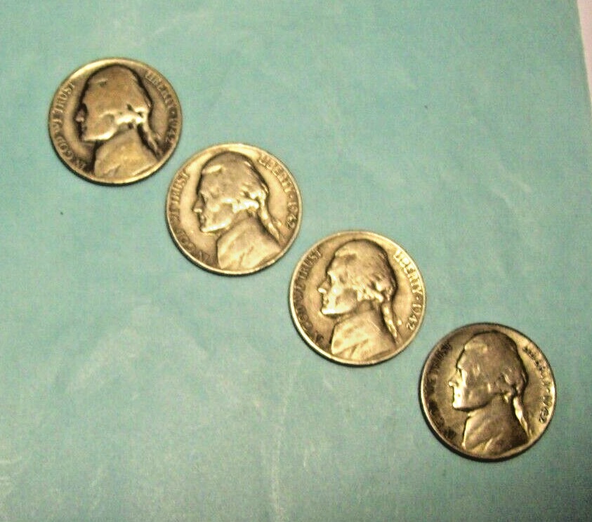 1942 Jefferson War Nickels Complete Set 1942P, 1942D, 1942P Silver, 1942S Silver eBay