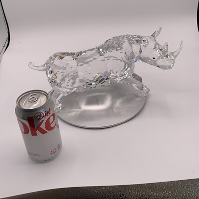 Swarovski Rhinoceros Limited Edition Large Clear Crystal Numbered MIB w COA Keys