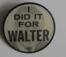 Walter Reuther UAW 1960's VARI-VUE Political Campaign Lenticular Pin / Button