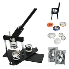 KIT - 44mm 1 3/4" Button Maker-B400  Round Mould  100 Pin Parts Stand Cutter
