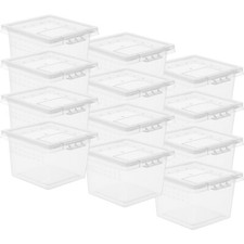 20PCS Bearded Dragon Carrier Transparent Spider Box Lizard Terrarium Reptiles