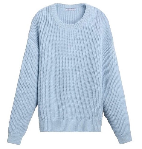 nanamica 5G Crew Neck Sweater Navy Size L Relax Fit Cotton Blend