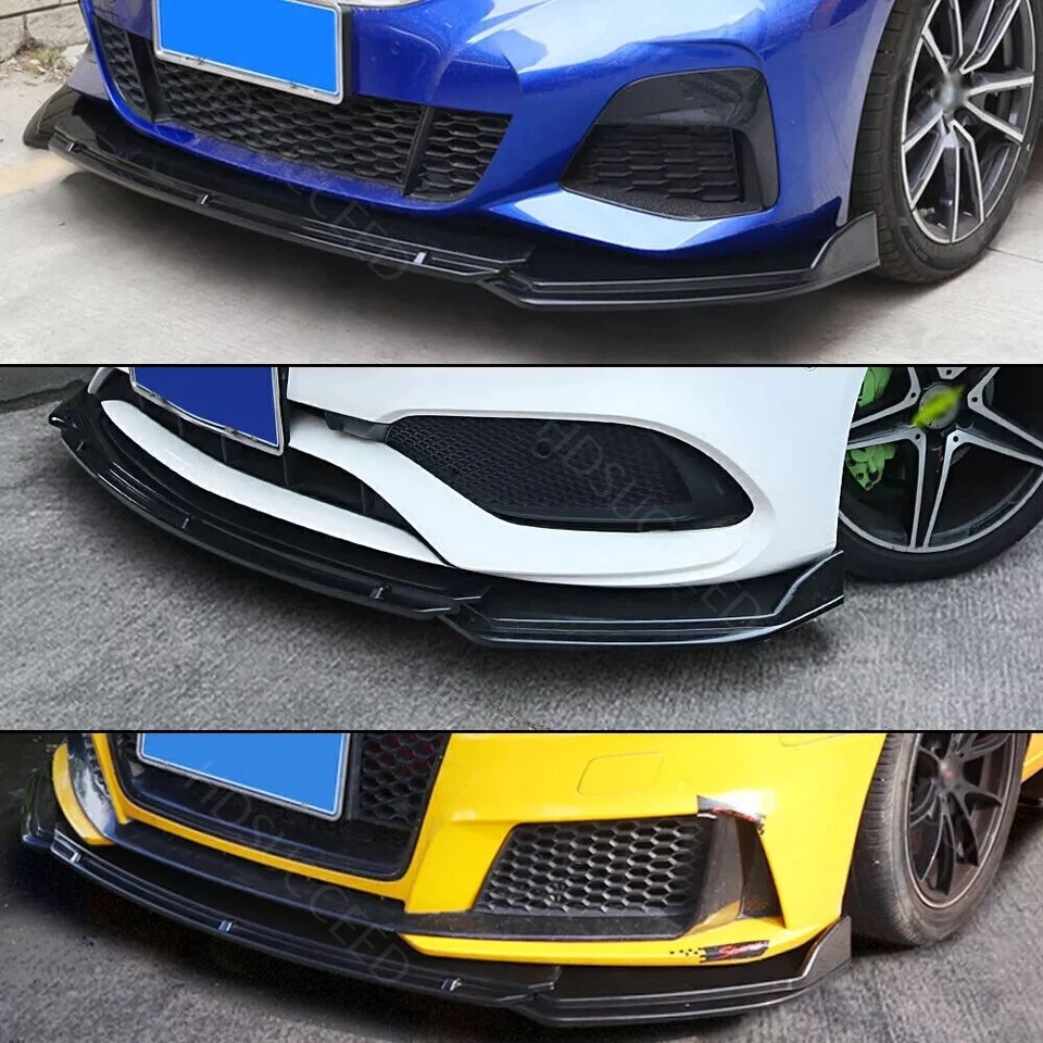 Fits BMW Front Rear Bumper Lip Spoiler Splitter Body Kit Side Skirt Glossy Black - Image 3 of 4