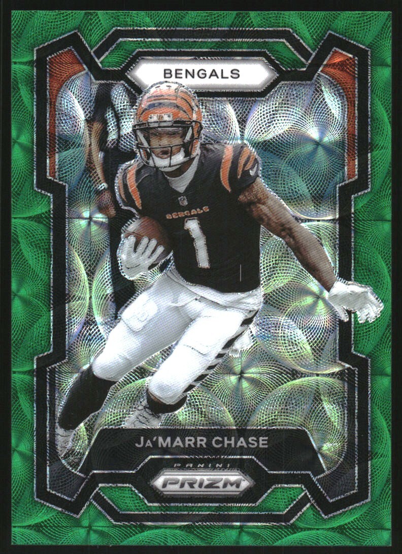 2023 Panini Prizm Prizms Green Scope #56 Ja'Marr Chase /75