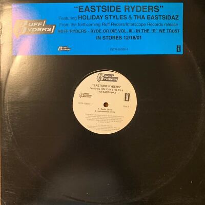 EASTSIDE RYDERS FEAT. HOLIDAY STYLES & THA EASTSIDAZ  12'' PROMO VINYL SINGLE 15
