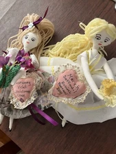 8 In. handmade cloth doll Of The Month February