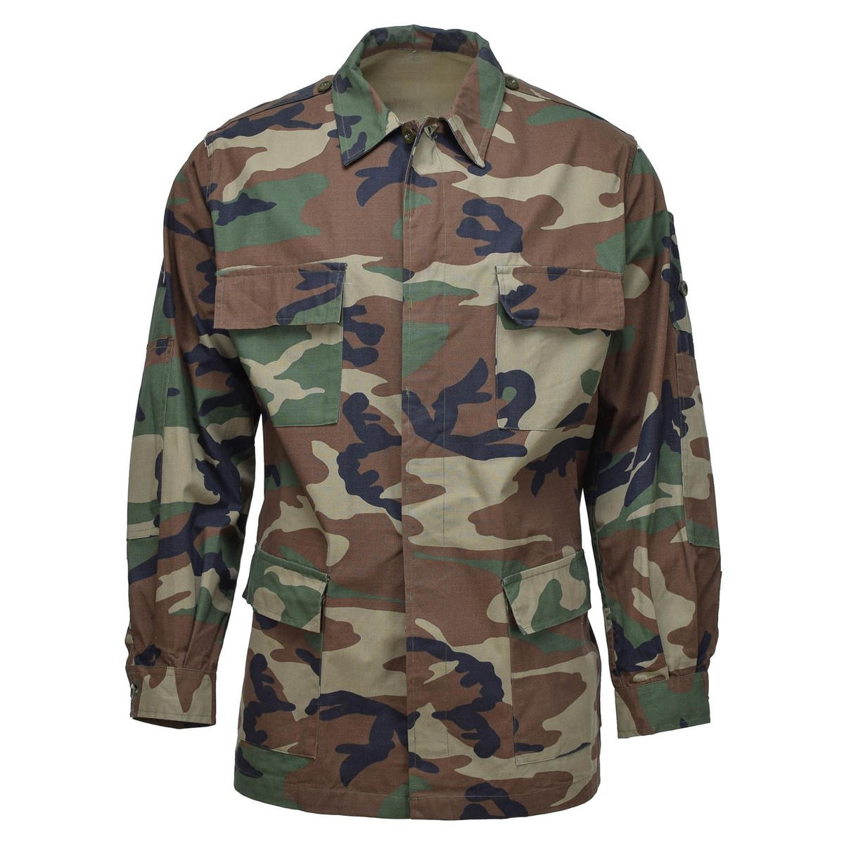 Genuine Turkish BDU combat jacket durable ripstop woodland camo 