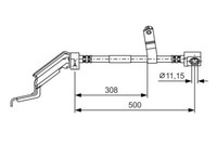 Bosch 1987476866 Bremsschlauch 500 Mm FüR Chrysler Grand Voyager Dodge Caravan