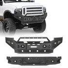 HEAVY DUTY STEEL FRONT/REAR BUMPER BLACK BAR FOR FORD F-250 F-350 2005 2006 2007
